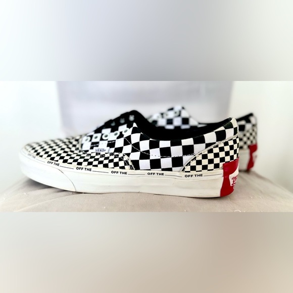 Rare Vans Off The Wall Men's 10 Black/White checker skateboard shoes - Picture 4 of 7